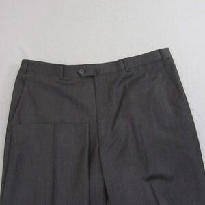 Peter So Mens Dress Pants 40 x 31 Gray British Tailors Flat Front Work‎